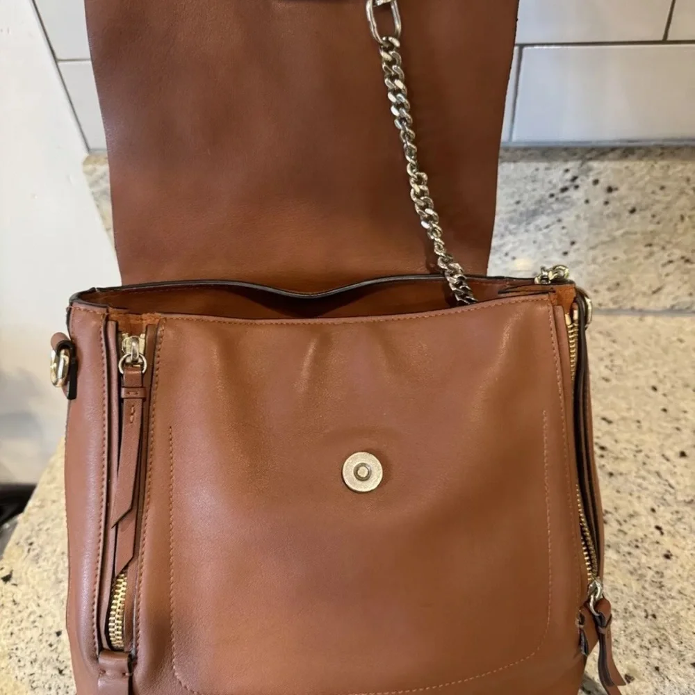 Chloé Brown Leather Suede Flap Backpack